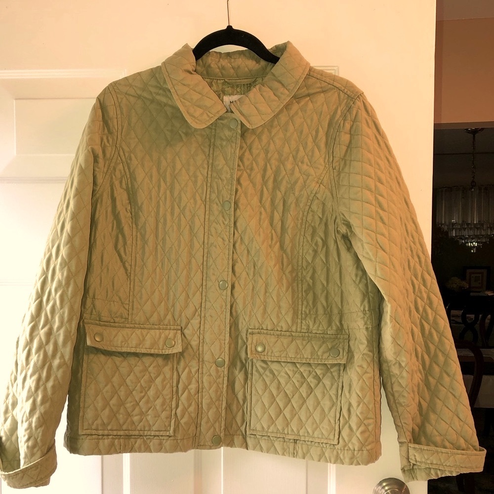 Womens Merona Quilted Jacket, Charteuse/Lime green